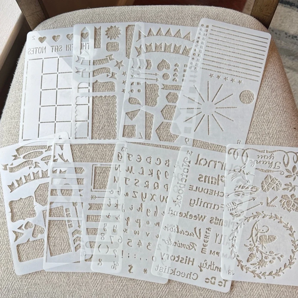 Starter Notebook and Planner Set with Stickers and Stencils